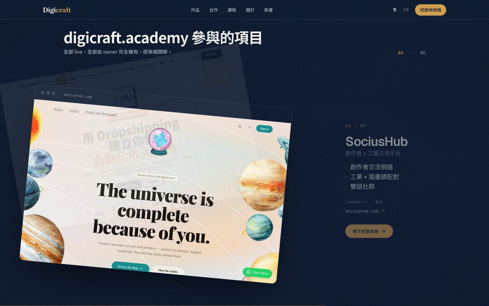 作品輪播 · 滑動式展示